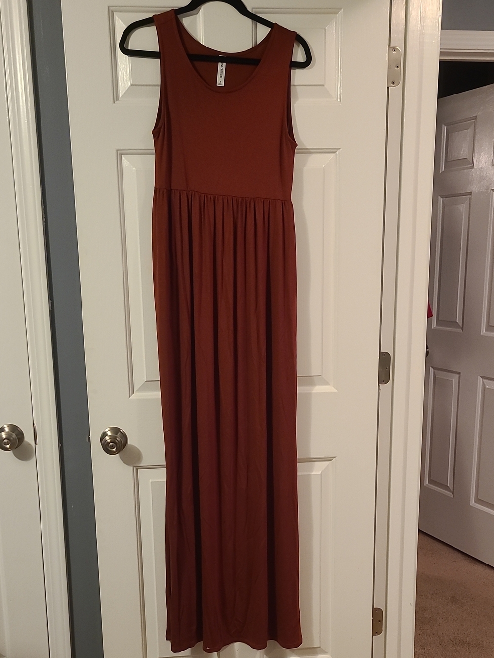 Zenana Outfitters Rust Sleeveless Maxi Dress